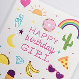 Elum Designs Happy Birthday Girl Amazing Icons Birthday Card - Aura In Pink Inc.