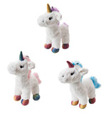 Ethical Products Spot Luna-Corn Metallic Rainbow Accent Unicorn Squeaky Plush Dog Toys - Pink, Blue, Purple - Aura In Pink Inc.