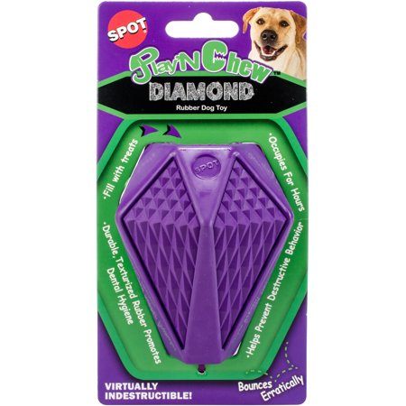Ethical Products Spot Play 'N Chew Diamond Durable Rubber Teething Chew Dog Toys - Aura In Pink Inc.