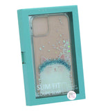 Firstclass Tranquil Zen Kitty Iridescent Glitter Clear Slim-Fit iPhone 11XR Case - Aura In Pink Inc.