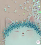 Firstclass Tranquil Zen Kitty Iridescent Glitter Clear Slim-Fit iPhone 11XR Case - Aura In Pink Inc.