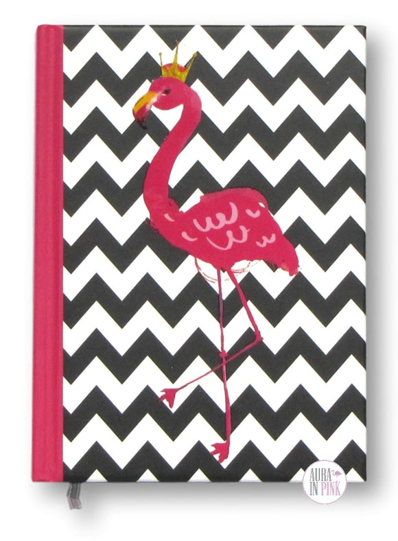 Pink Flamingo Zig Zag Mini Journal - Aura In Pink Inc.