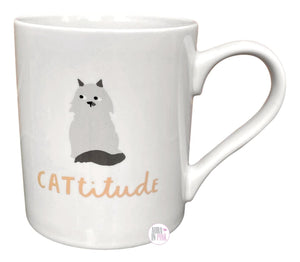 Fringe Studio Cattitude Ceramic Coffee Mug - Aura In Pink Inc.