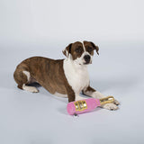 Fringe Toybox Mutt Rosé Pink Champagne France Bottle Squeaky Plush Dog Toy - Aura In Pink Inc.