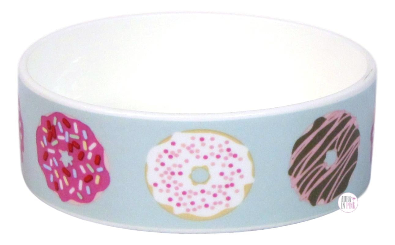Fringe Studio Donut Mind If I Do Ceramic Pet Dishes MD 6.5 x 6.5 x 2.5
