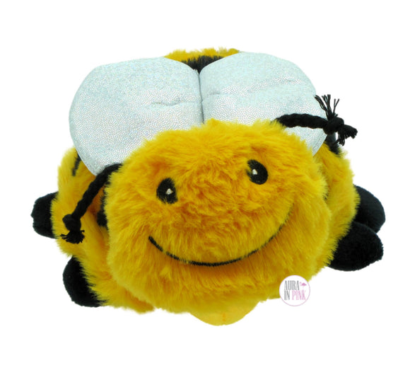 Metropawlin Pet Benny Bumble Bee Fuzzy Spiker Squeaky Ball Dog Toy Aura In Pink Inc
