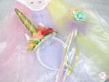 Gillian's Closet Pastel Rainbow Unicorn Dress w/Accessories - Aura In Pink Inc.