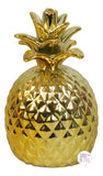 Chrome Silver & Gold Ceramic Pineapples Décor - Aura In Pink Inc.