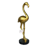 Golden Flamingo Statue Décor