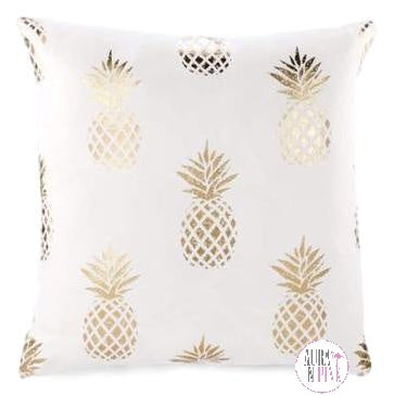 Golden Pineapple Throw Cushion - Aura In Pink Inc.