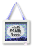Gorgeous Mermaid Sequin Framed Trio Wall Art Set - Aura In Pink Inc.