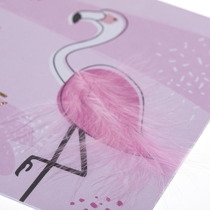21. Geburtstagskarte Mit Flamingo-Motiv – Glitzernd & In Folienoptik, Inkl. Umschlag, Made In UK