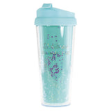 Graphique De France Let It Snow (Somewhere Else) Tiffany Blue Iridescent Glitter Double Wall Thermal Tumbler w/Lid - Aura In Pink Inc.