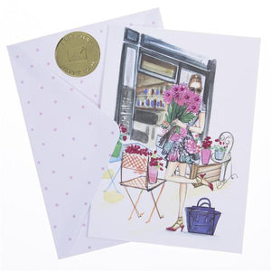 Graphique De France Smell The Flowers Thank You Card - Aura In Pink Inc.