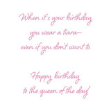 Graphique De France Tiara Tutu Bulldog Queen Of The Day Birthday Card - Aura In Pink Inc.
