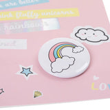 Graphique De France You Are Better Than Pink Unicorns And Rainbows Combined Friendship Card w/Buttons - Aura In Pink Inc.