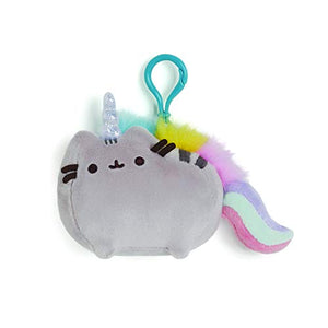 Gund Pusheen Rainbow Pastel Unikitty Caticorn Unicorn Cat Plush Backpack Clip - Aura In Pink Inc.