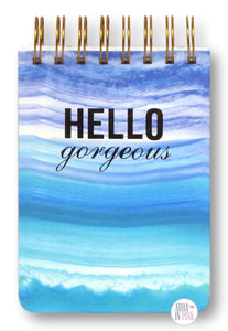 Hello Gorgeous Petite Spiral Notepad - Aura In Pink Inc.