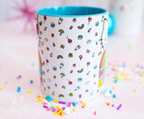 Hello Kitty By Sanrio Glitter Rainbow Licensed Ceramic Coffee Mug - Aura In Pink Inc.