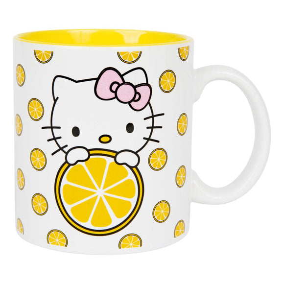 Hello Kitty By Sanrio Licensed Lemon Slices White Large Ceramic Coffee Mug