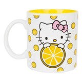 Hello Kitty By Sanrio Licensed Lemon Slices White Large Ceramic Coffee Mug