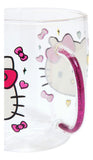Hello Kitty By Sanrio Loose Pink Glitter Handle Licensed Clear Glass Coffee Mug - Aura In Pink Inc.