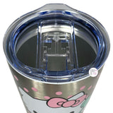 Hello Kitty By Sanrio What's Up Telephone Pink Polka-Dot Stainless Steel Double Wall Tumbler w/Lid