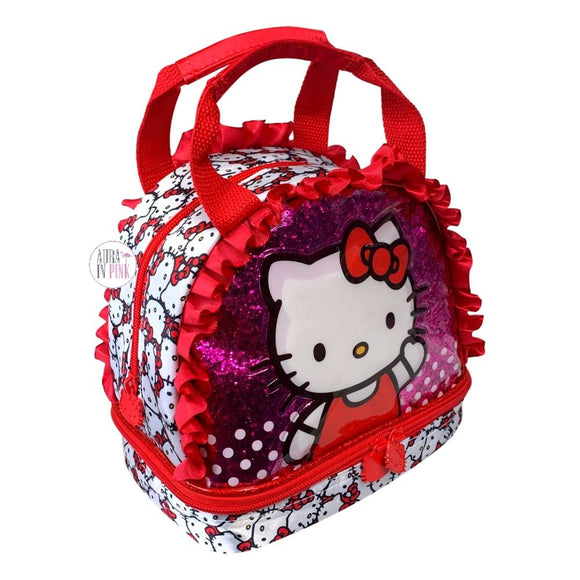 Heys Hello Kitty von Sanrio Kitty Faces Rot & Weiß Deluxe Lunch-Tragetasche