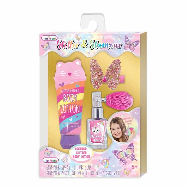 Hot Focus Caticorn Scented Glitter Shimmer Body Lotion & Shimmer Spray