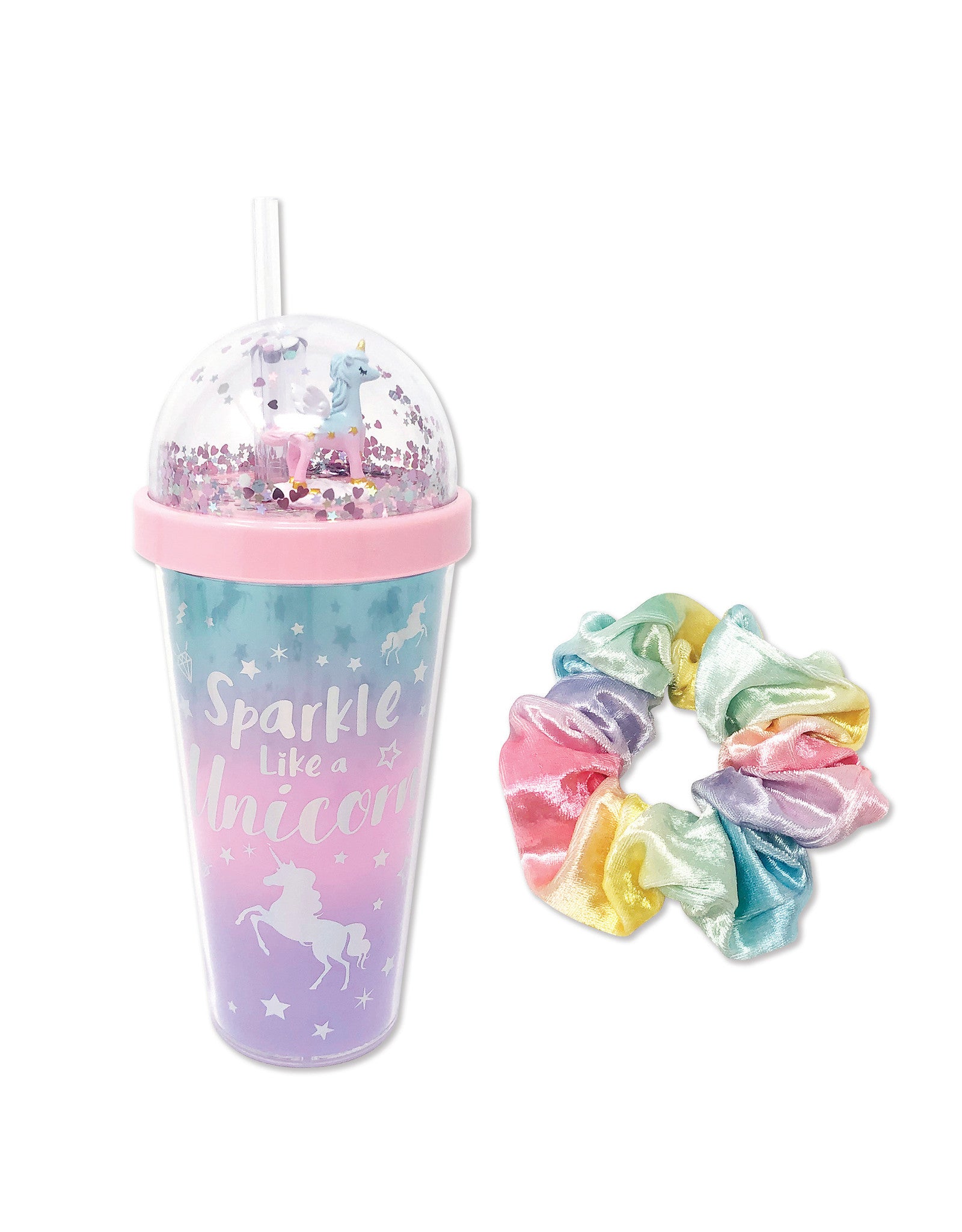 Hot Focus Sparkle Like A Unicorn Insulated Confetti Glitter Dome Tumbl Aura In Pink Inc