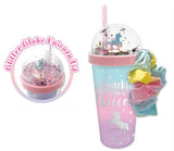 Hot Focus Sparkle Like A Unicorn Insulated Confetti Glitter Dome Tumbler - Cup Of Fun - Aura In Pink Inc.