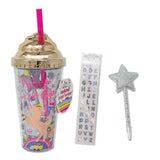 Hot Focus Unicorn Believe In Magic Insulated Confetti Glitter Tumbler - Writing Fun - Aura In Pink Inc.