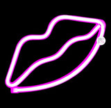 Hot Pink Lips LED Neon Wall Light - Aura In Pink Inc.