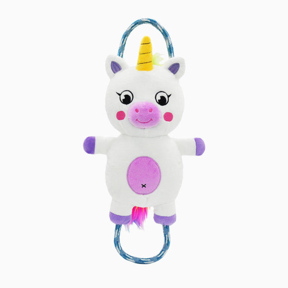 HugSmart Rope Funz Fairytale Story Unicorn Tug-O-War Ultra Durable Squ ...