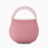 Hugsmart Puzzle Hunter My Little Purse Pink Handbag Pooch Purse w/3 Cosmetics Inside Squeaky Plush Dog Toy 4-Pc Set - Aura In Pink Inc.
