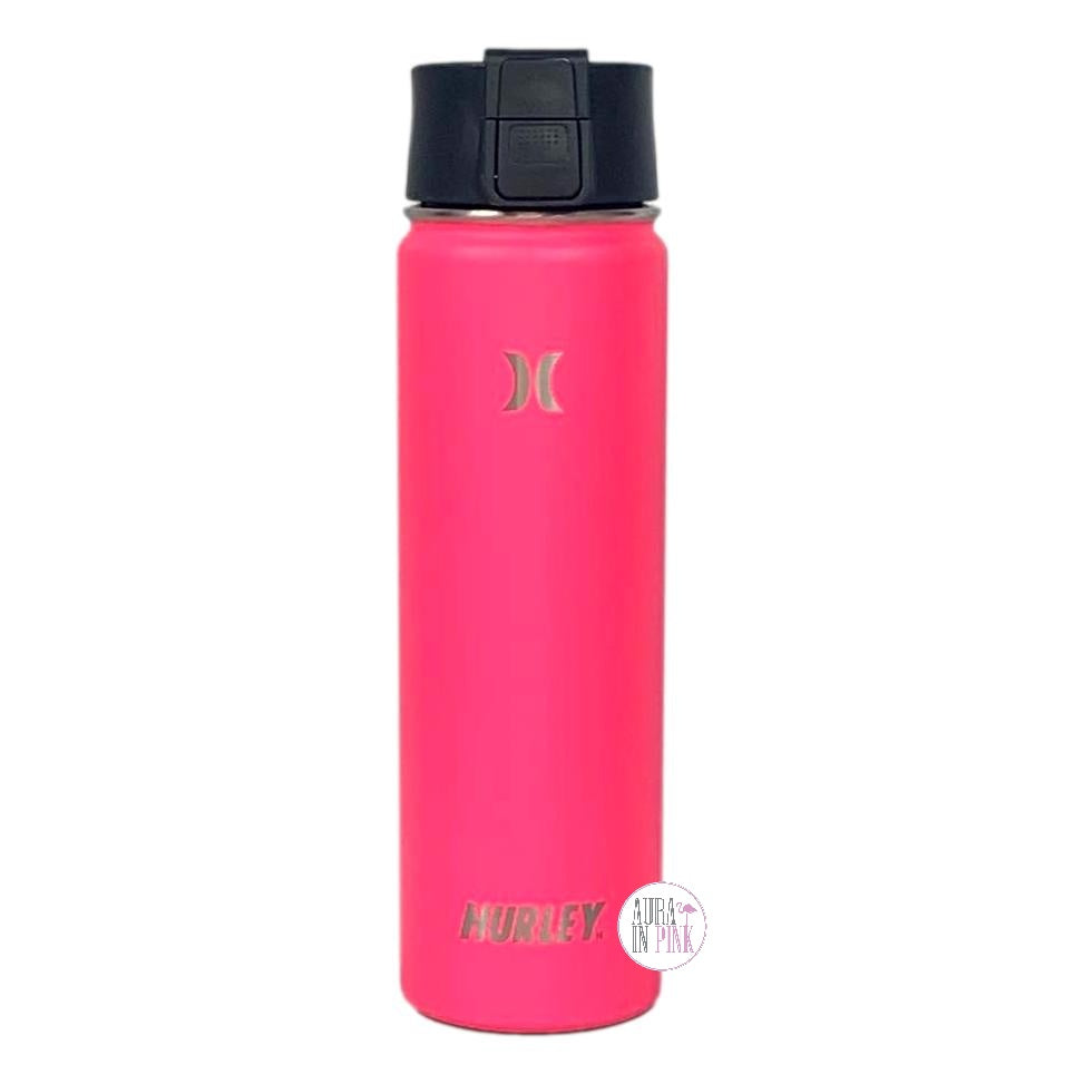 Hurley Oasis Hot Pink Insulated Stainless Steel Water Bottle – Aura In Pink  Inc.
