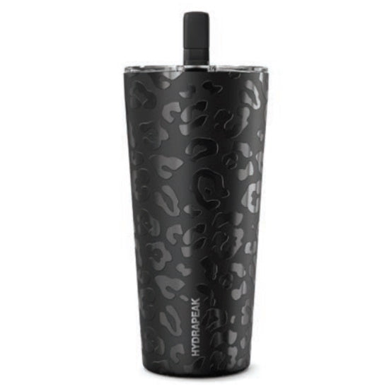 black leopard starbucks cup HydraPeak Runway Black Leopard Grande Stainless Steel Insulated Tumbler w/Lid & Straw