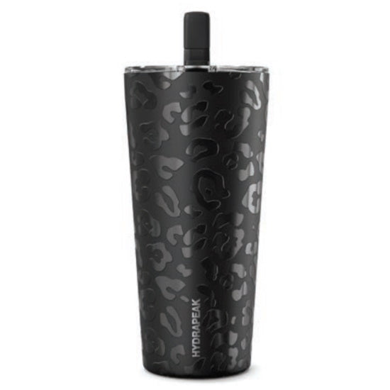 HYDRAPEAK Artisan 32oz BLACK LEOPARD Stainless Insulated Water Bottle