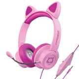 Hypergear Gaming Series Kombat Kitty Pink & Purple Cat Ears Gaming Headset Headphones w/Microphone