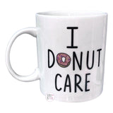 I Donut Care Ceramic Coffee Mug & Donut Squeaky Plush Rope Dog Toy Set