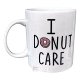 I Donut Care Ceramic Coffee Mug & Donut Squeaky Plush Rope Dog Toy Set