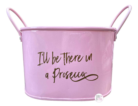 I'll Be There In A Prosecco Bubblegum Pink Metal Organizer - Aura In Pink Inc.
