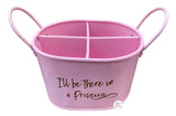 I'll Be There In A Prosecco Bubblegum Pink Metal Organizer - Aura In Pink Inc.