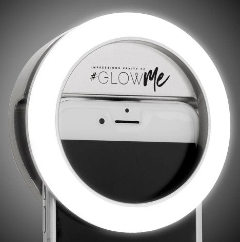 Impressions Vanity GlowMe 2.0 Smartphone Selfie Light USB Rechargeable Ring LED Light - Aura In Pink Inc.
