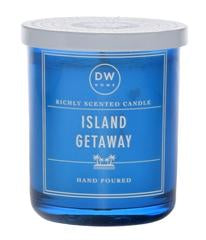 DW Home Large Double Wick Richly Scented & Hand Poured Blue Island Getaway Candle in Glass Jar w/Lid - Aura In Pink Inc.