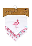 Jesse & Lulu Tropical Pink Flamingo 3-Pack Cotton Terry Baby Bibs Set - Aura In Pink Inc.