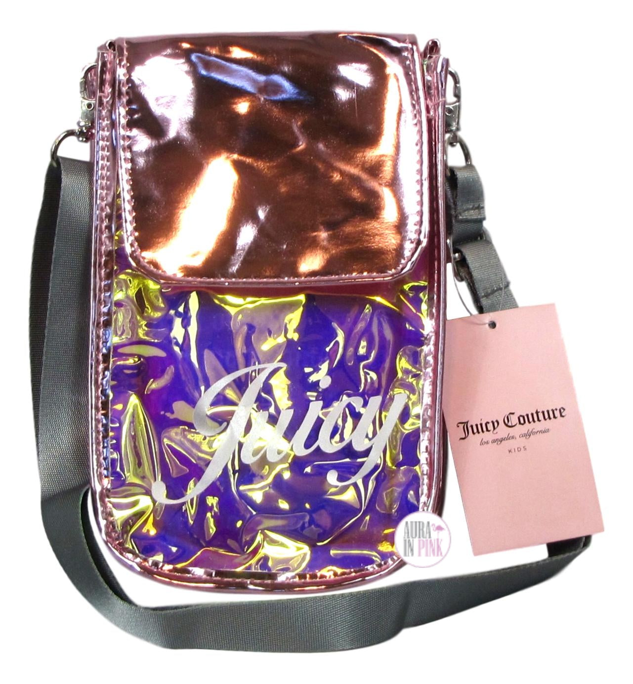 Metallic Pink Phone Crossbody