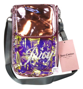 Juicy Couture Iridescent & Metallic Pink Adjustable Crossbody Bag - Aura In Pink Inc.