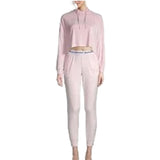 Juicy Couture Ladies Lola Crystal Diamond Bling Light Pink Velour 2-Piece Sleepwear Loungewear Set - Aura In Pink Inc.