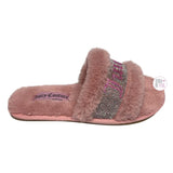 Juicy Couture Ladies Mauve Pink Gravity Faux Fur Bling Slide Slippers